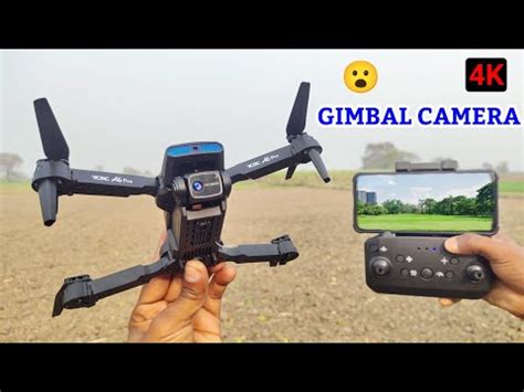 foldable drone   hd dual camera gimbal camera dronewifi obstracle avoidance youtube