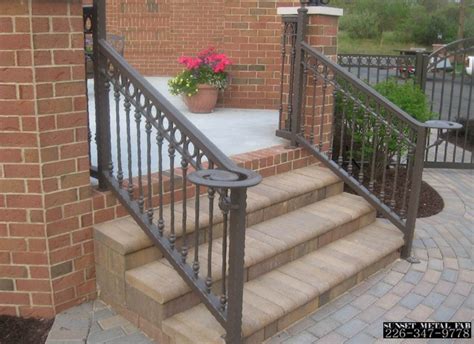 railings sunset metal fab railings outdoor wrought iron porch