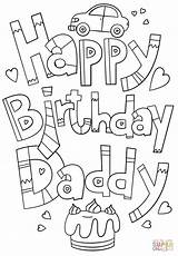 Birthday Happy Coloring Daddy Printable Pages Cards Dad Card Doodle Sheets Supercoloring Kids Printables Grandpa Crafts Select Category Da Kittybabylove sketch template
