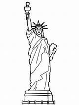 Liberty Statue Coloring Library Clipart Book Color sketch template