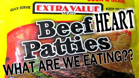 dollar tree extra  beef heart patties    eating  wolfe pit youtube