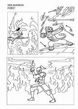 Element Fire Coloring Pages Para Colorear Original sketch template