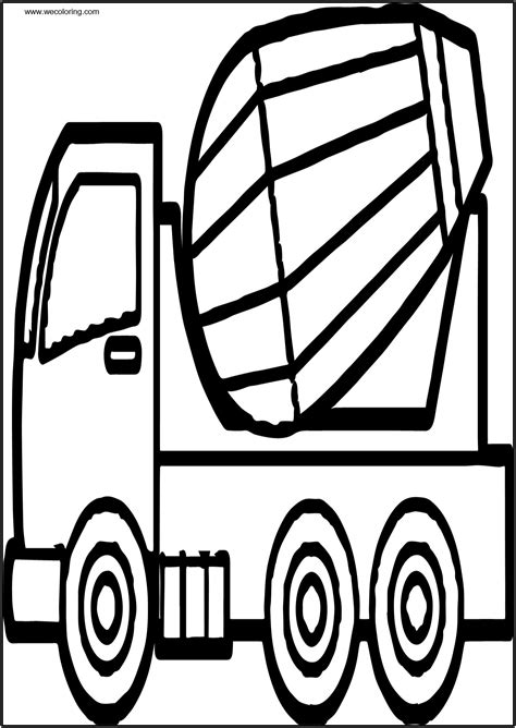 cement truck   printable coloring page wecoloringpagecom