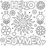 Summer Bees sketch template