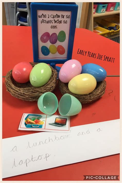 early years writing captions easter writing easter craft activities