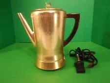 vtg west bend flavo matic  cup electric coffee percolator coppergold color