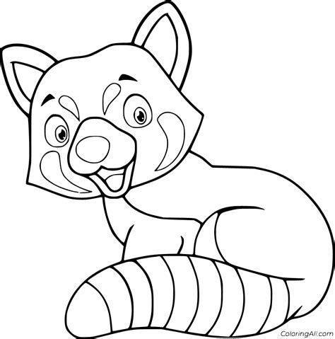 red panda coloring pages coloringall