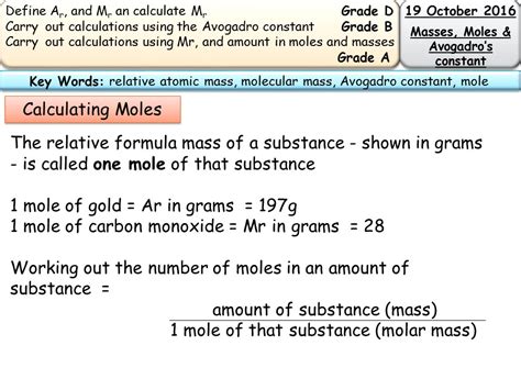 chemistry calculations part  teaching resources