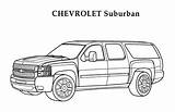 Coloring Chevrolet Pages Suburban Print sketch template