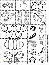 Carle Eric Coloring Pages Caterpillar Hungry Very Divyajanani sketch template