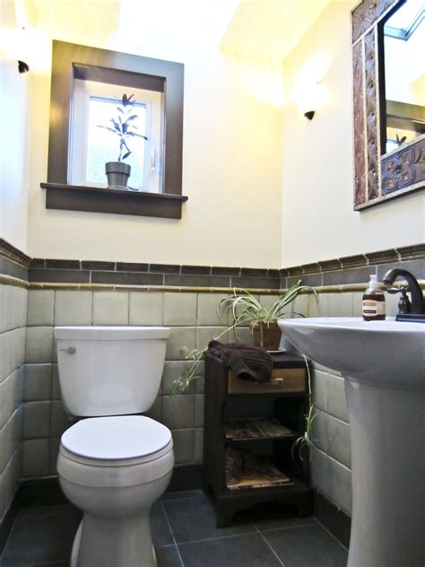 Small Half Bathroom Tile Ideas Come Gray Ceramic Wall Decoratorist