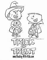 Trick Treating sketch template