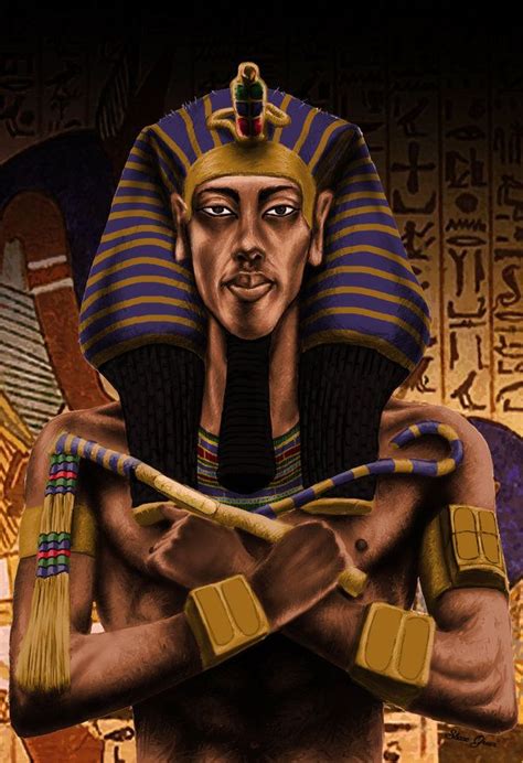 Pharaoh Akenhaten Art African Artwork African American Art