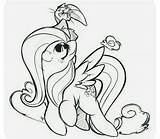 Fluttershy Pony Little Coloring Pages Play Color Gamesmylittlepony sketch template