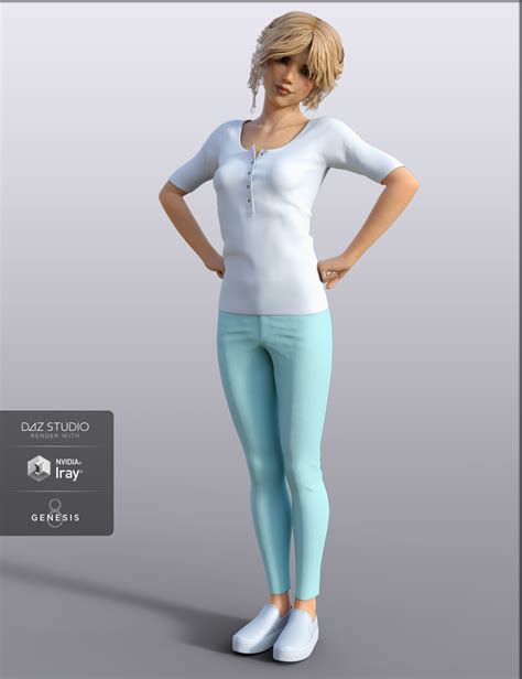 handc skinny jeans outfit for genesis 8 female s daz 3d