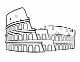 Colosseum Roman Coloring Drawings Rome Drawing Simple Pages Draw Sketch Coloringcrew Buildings Romano Coliseo Kids Easy Search Google Italy Choose sketch template