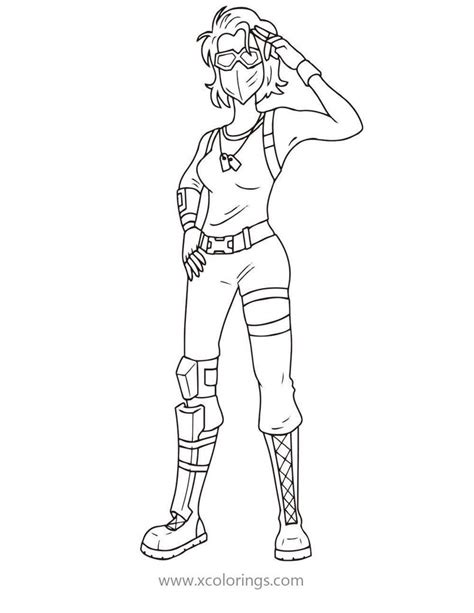 female fortnite coloring pages raptor xcoloringscom