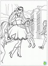 Coloring Barbie Popstar Princess Pages Dinokids Coloringbarbie sketch template