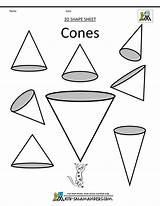 Coloring Cone Shape Sheet sketch template