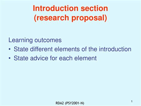 introduction section research proposal powerpoint