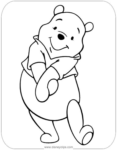 adorable winnie  pooh coloring page winnie  pooh drawing