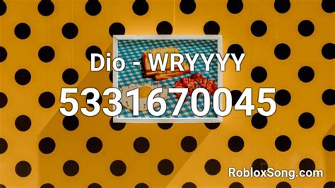 dio wryyyy roblox id roblox  codes