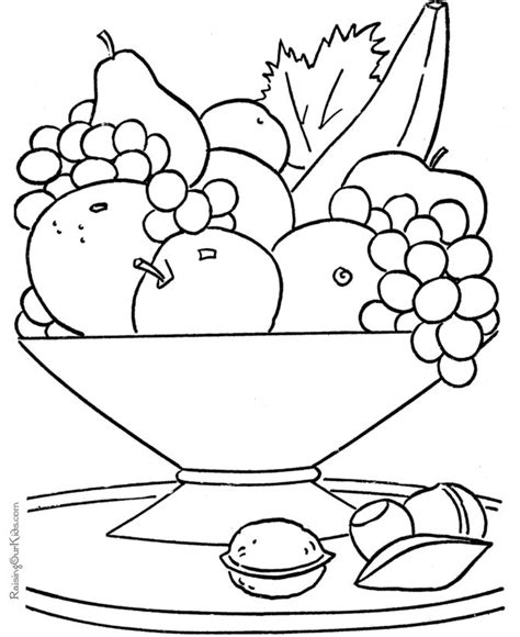 fruit kleurplaten images  pinterest coloring pages