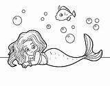 Mermaid Beautiful Coloring Pages Coloringcrew Colorear Mermaids sketch template