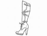 Heel High Shoes Drawing Heels Coloring Pages Fashion Boots Bing Footwear Sketches Shoe Coroflot Getdrawings Desenho Sandals Wedges Dress Do sketch template