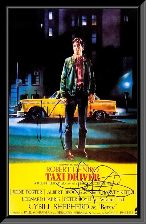 taxi driver robert de niro and jodie foster signed movie etsy