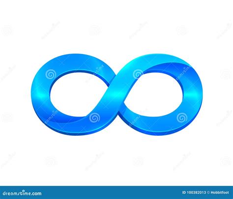 infinity blue symbol   white background stock vector illustration  element future