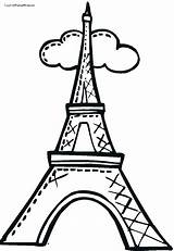 Eiffel Tower Drawing Coloring Kids Pages Torre Easy Draw Paris Cartoon Simple Towers Para Colorear Clipart Dibujo Step French Clip sketch template