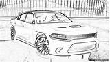 Coloring Dodge Charger sketch template