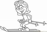 Mcguire Lizzie Coloring Skiing Cartoon Pages Coloringpages101 sketch template