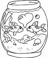 Bowl Fish Coloring sketch template