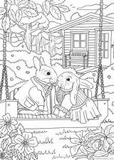 Rabbits Ausmalbilder Ostern Colouring Favoreads Malvorlagen Ausmalen épinglé Anti Magique Lapin Osternest Osterhase Blumen Buntstifte Kinder sketch template
