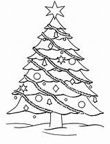 Christmas Pages Coloring Trees Tree Decorate Color Decorated Templates Template sketch template