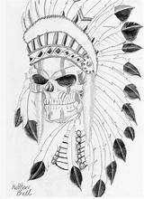 Skull Indian Tattoos Designs Tattoo Native Drawing Mask Gas American Drawings Meaning Stencils Coloring Pages Choose Board Deviantart Getdrawings sketch template