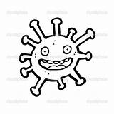 Germ Cartoon Virus Germs Coloring Vector Drawing Stock Pages Illustration Lineartestpilot Sheets Happy Depositphotos Getdrawings sketch template