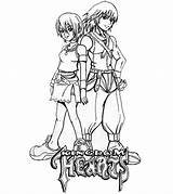 Hearts Kingdom Coloring Pages Kairi Printable Riku Top Online Ones Interesting Little Template Logo sketch template