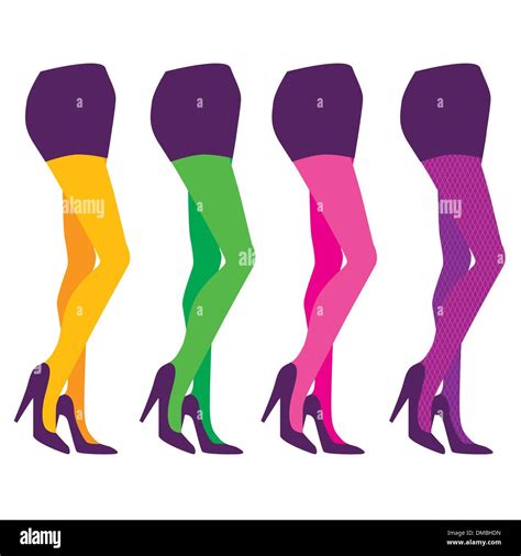 pantyhose legs heels stock vector images alamy