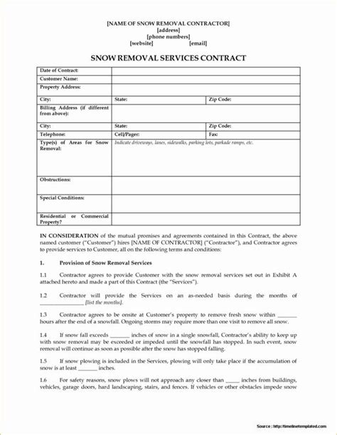 printable tree removal contract template