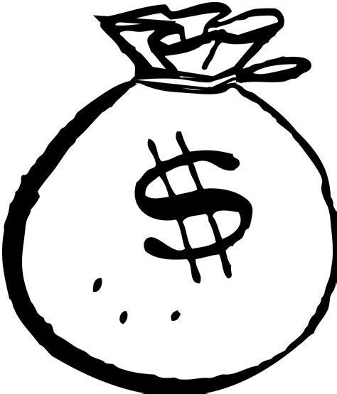 empty money sack coloring page coloring pages