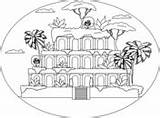 Coloring Babylon Pages Hanging Gardens Wonders Ancient Seven sketch template