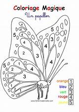 Coloriage Magique Papillon sketch template
