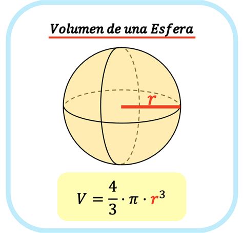 volumen de una esfera formula ejemplo  calculadora