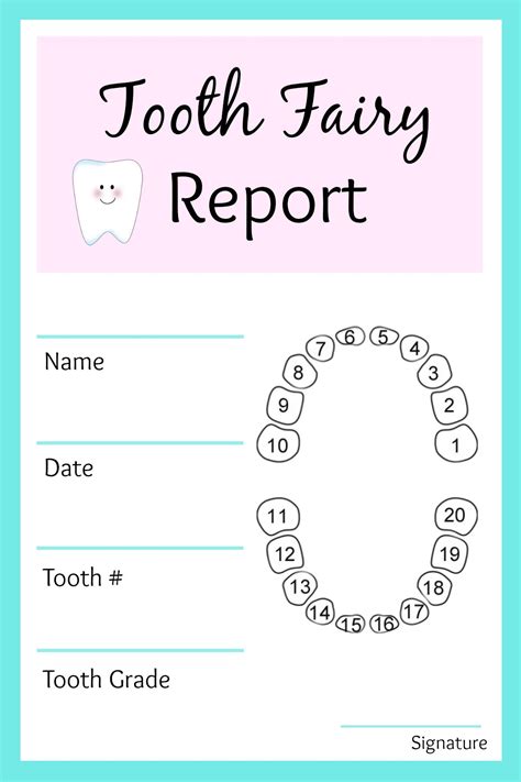 tooth fairy certificate tooth fairy letter tooth fairy letter template
