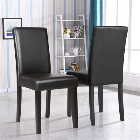 black dining room chairs set   shop costway  pc dining set faux