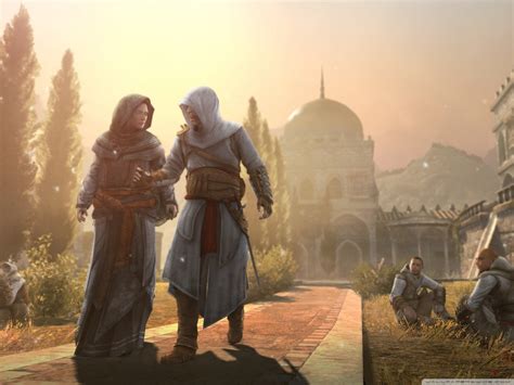 assassin s creed revelations masyaf maria thorpe and altair 4k hd desktop wallpaper for wide