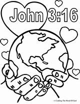 Coloring Pages Sunday School Bible God Church So Loved sketch template